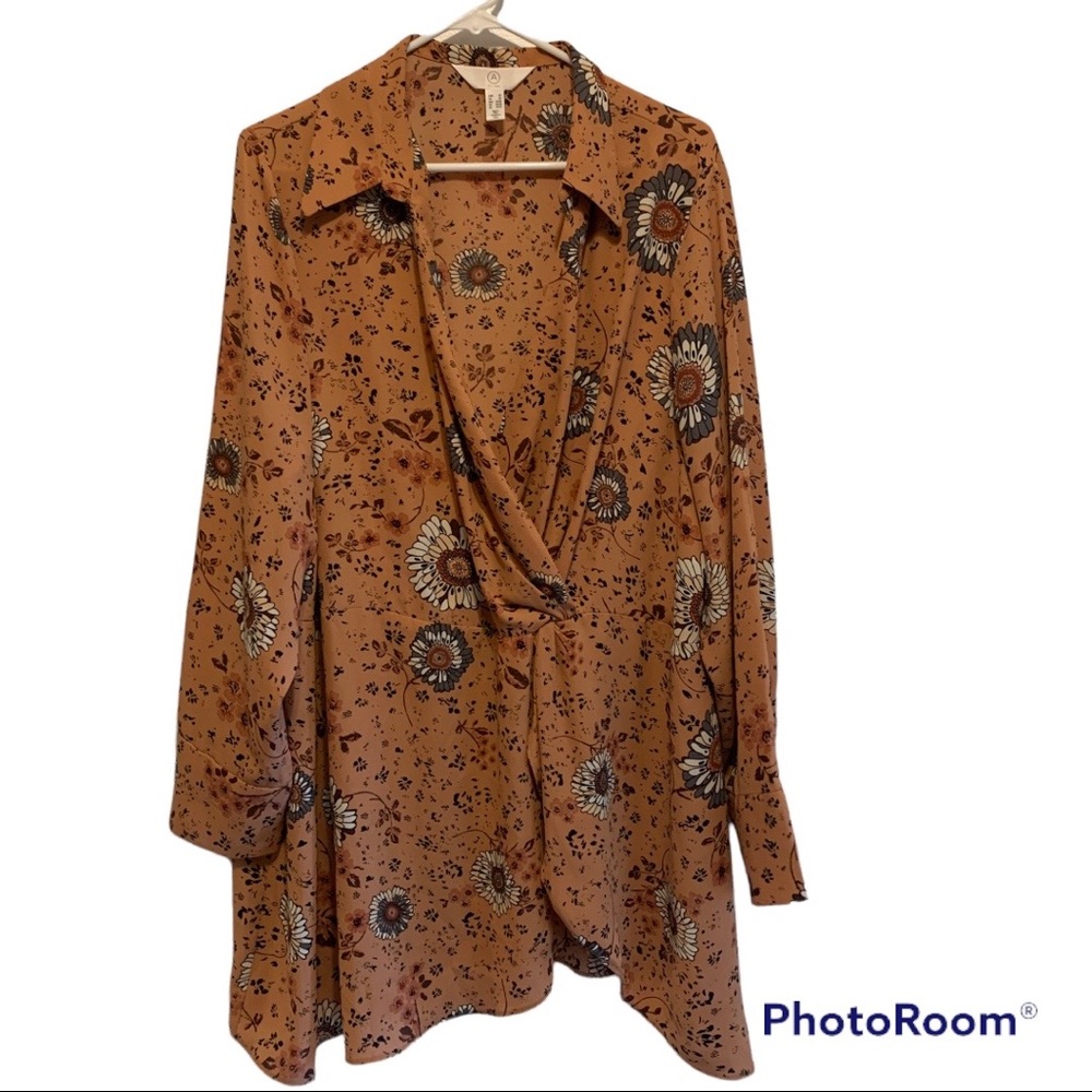 Addition Elle Long Sleeve Blouse Size 3x